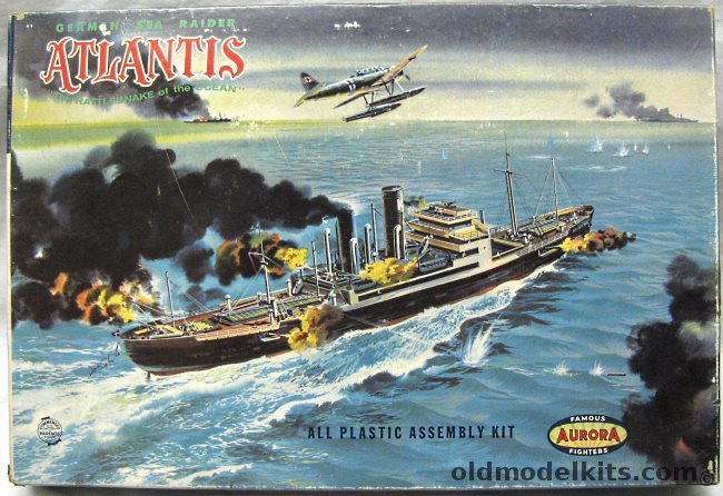 Aurora 1/456 German Sea Raider Atlantis 'The Rattlesnake of the Ocean', 710-249 plastic model kit